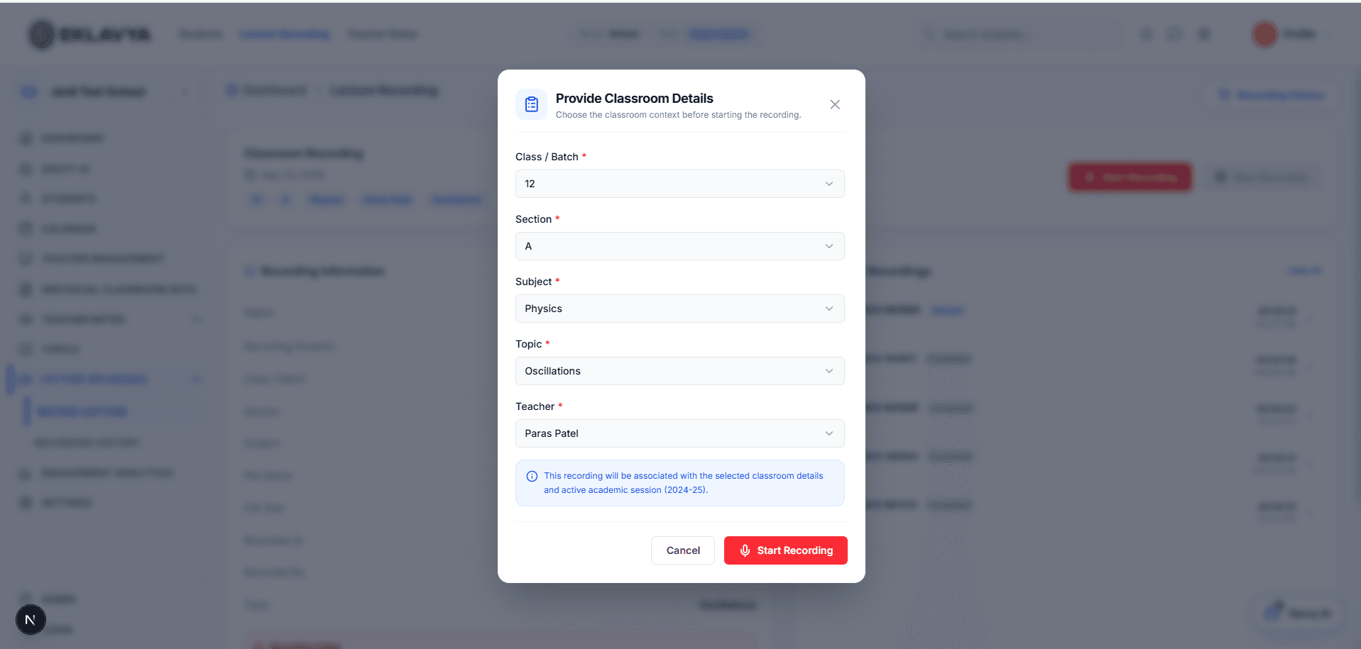 A look at a connected classroom learning workflow